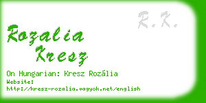 rozalia kresz business card
