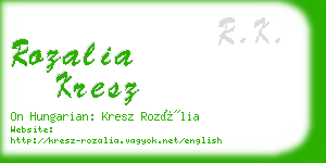 rozalia kresz business card